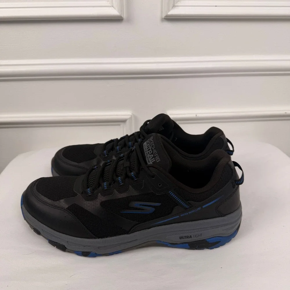 Skechers GoTrail Altitude Mens 12 Wide Fit‎ Water Repellent Hiking Shoes Black